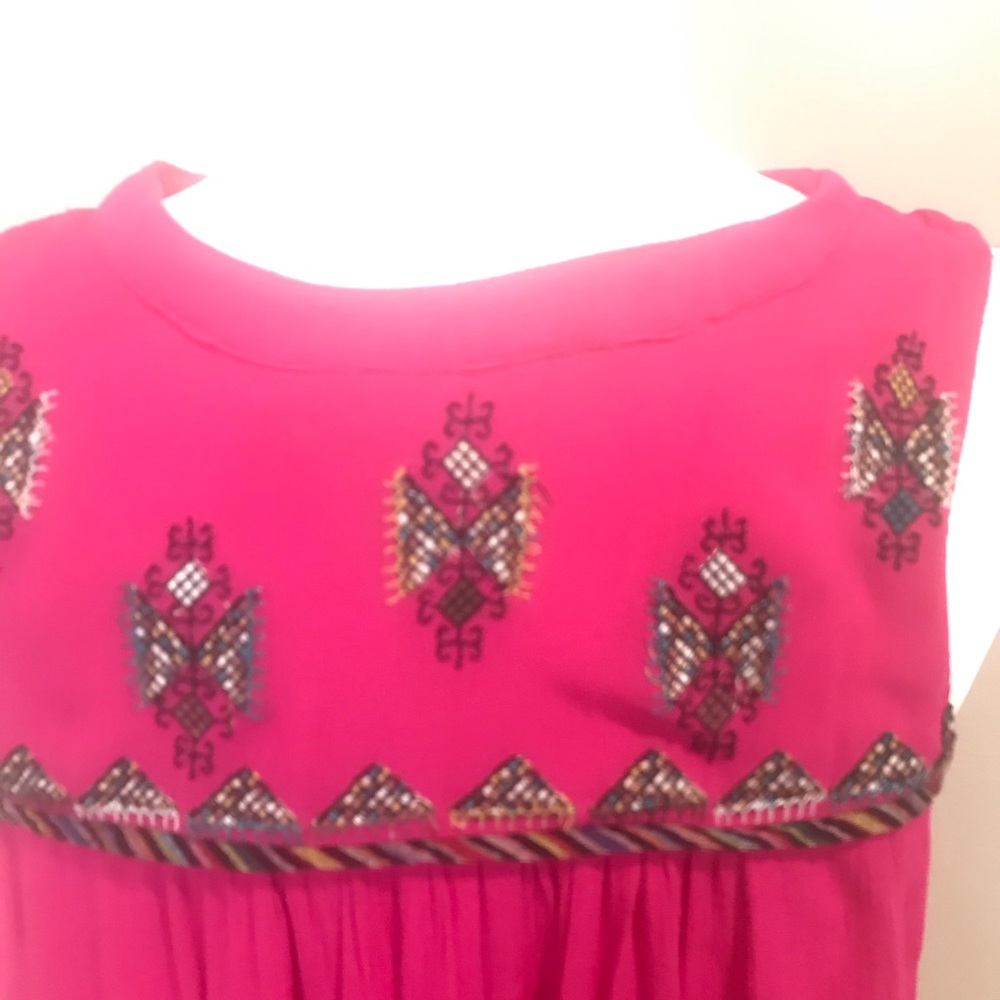 Anthropologie Hot pink tunic by Maeve